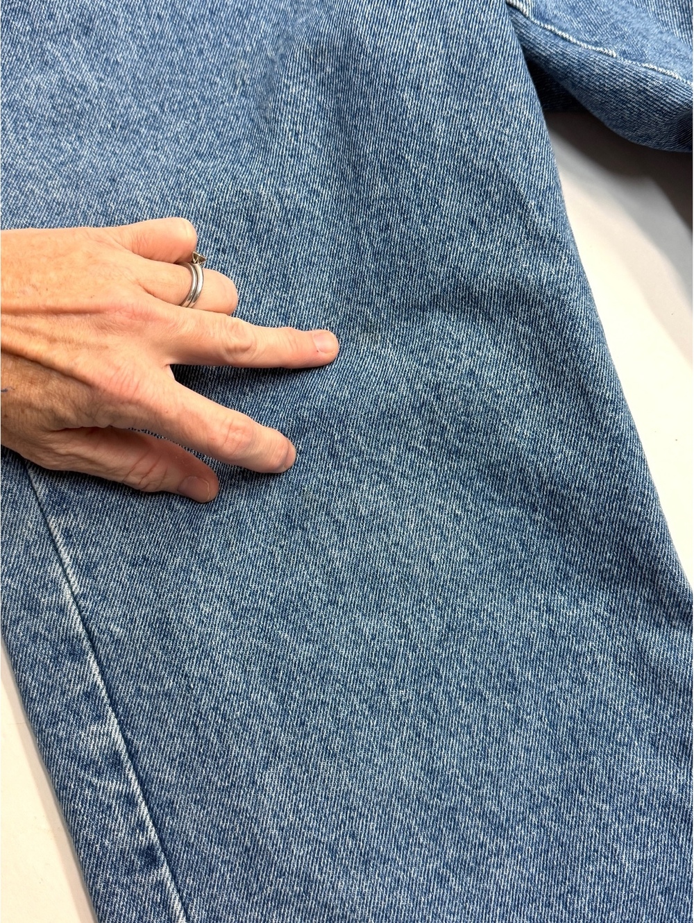 Vintage 90s Gap Reverse Fit High Rise Tapered Blue Mom Jeans Cotton Denim Size 8 - Picture 9 of 10